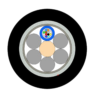 Outdoor glass yarn armoured Multitube Cable