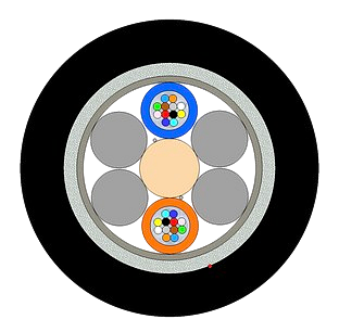 Outdoor glass yarn armoured Multitube Cable 24F (NC)