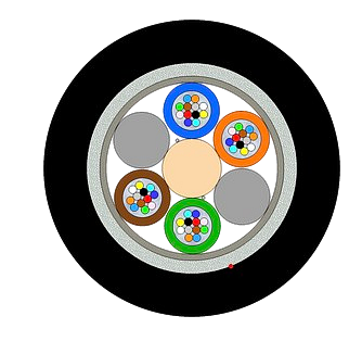 Outdoor glass yarn armoured Multitube Cable 48F (NC)