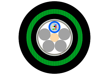 Outdoor CST Armoured Multitube Cable-Double Jacket 12F (HC)