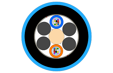 Outdoor Non-Metallic Armoured Multitube Cable 24F (RA)
